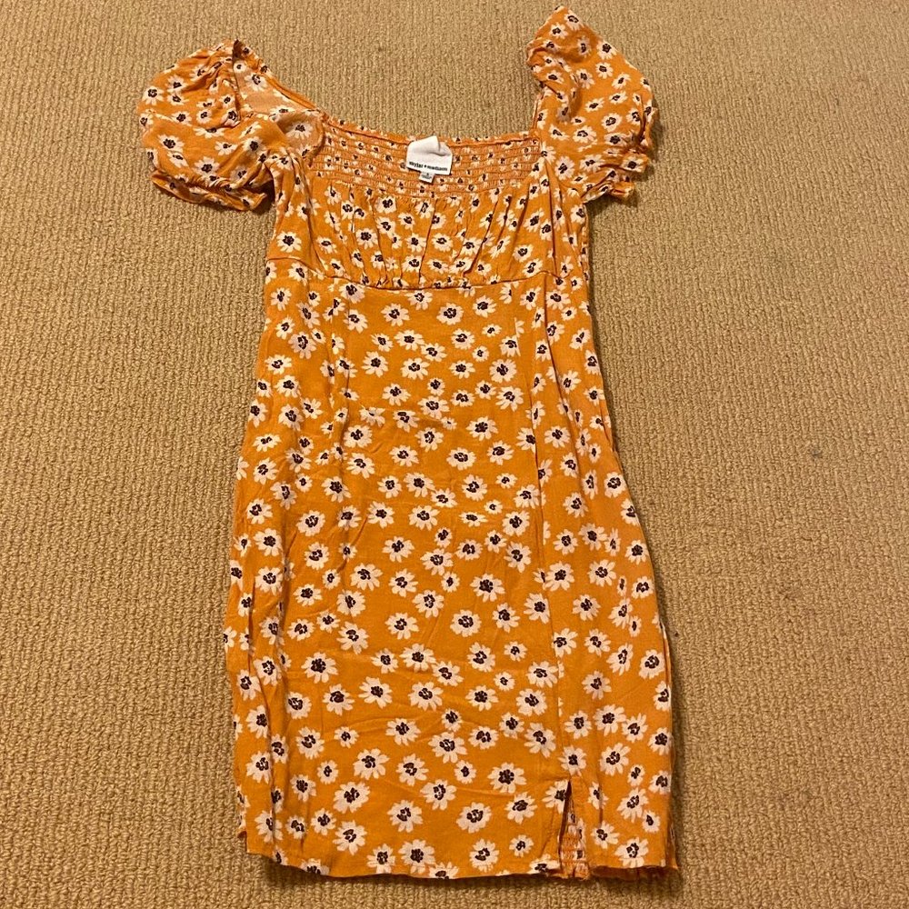 Skylar + Madison Orange Sundress